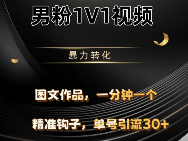 男粉1V1视频，硬改摄像头，高客单暴力转化，单日600+