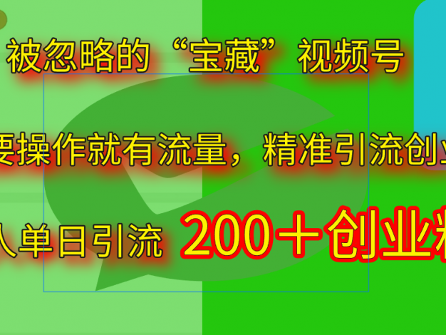 2025.5月最新被忽略的“宝藏”视频号，精准日引流200+